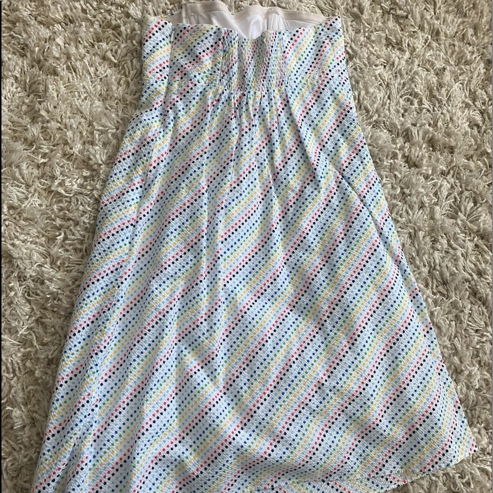 Lilly Pulitzer Multi-color Polka Dot Seersucker Strapless Dress, Size 0 dress - Picture 6 of 8